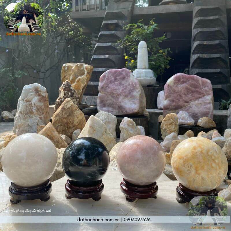 quả cầu phong thủy đá thạch anh