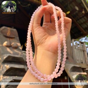 Đá thạch Anh 13 vòng cổ thạch anh hồng
