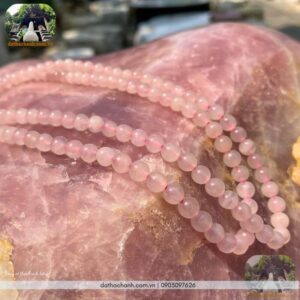 vòng cổ thạch anh hồng