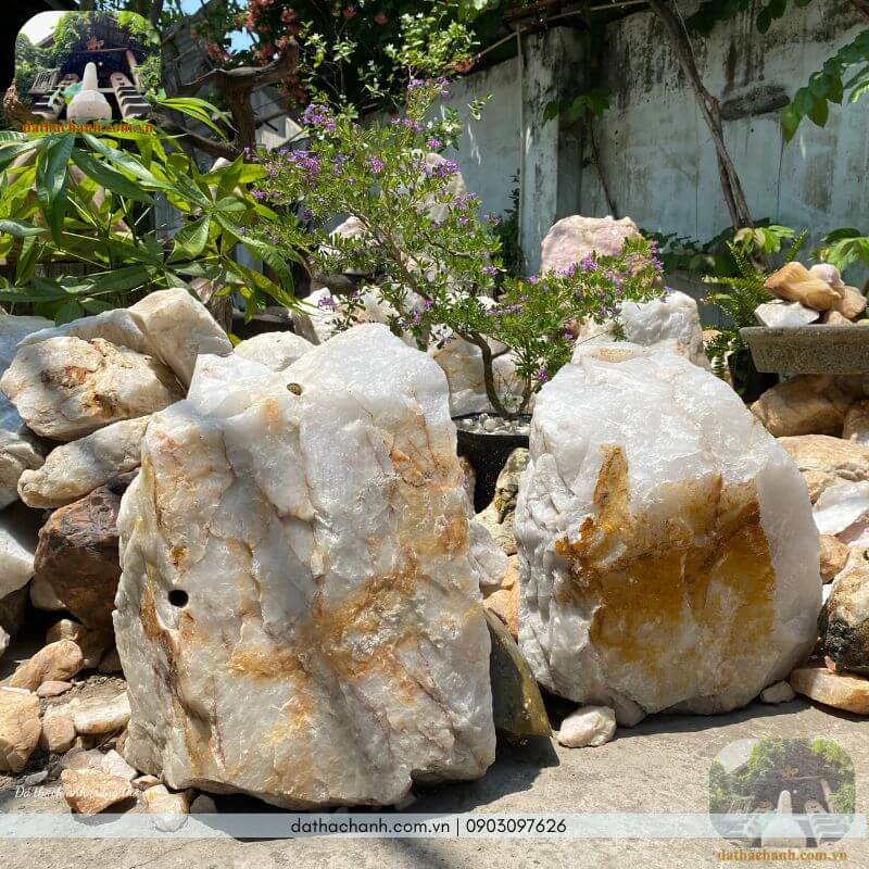 đá thạch anh trắng thô